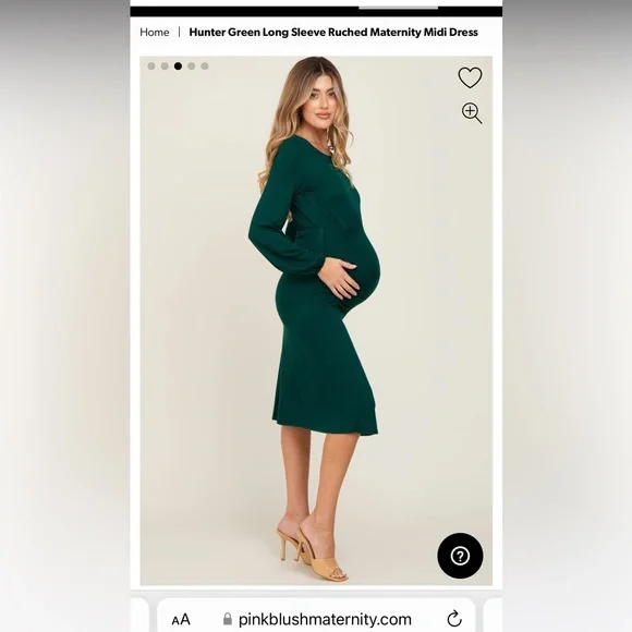 Pinkblush | Dresses | Pink Blush Maternity Dress Dark Green M | Poshmark